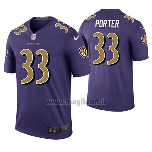 Maglia NFL Legend Baltimore Ravens Jackson Porter Viola Color Rush